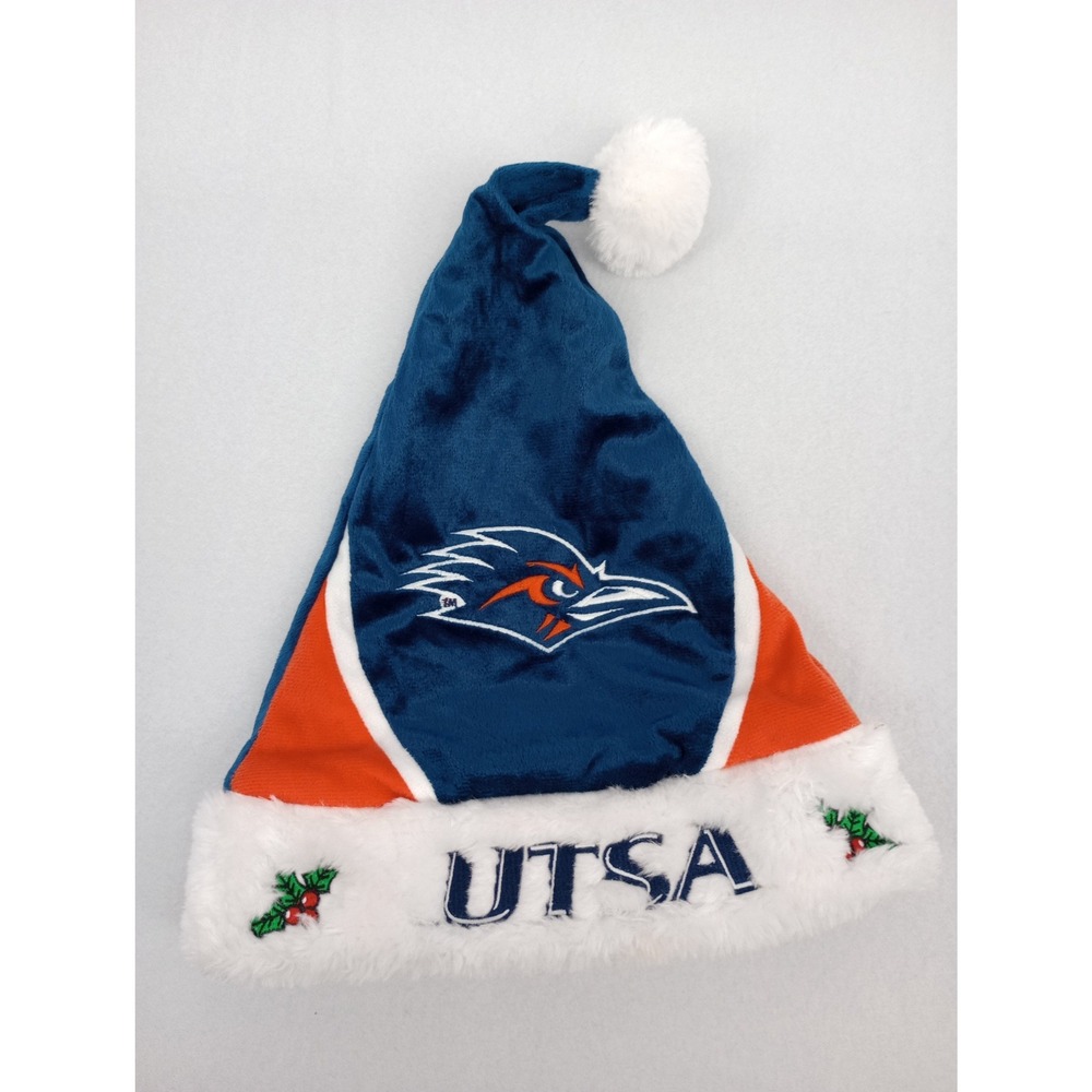 Forever Collectibles UTSA Roadrunners Hat Blue Santa Christmas Holiday